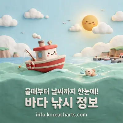 바다낚시 지수·물때·수온·파도 높이 정보
